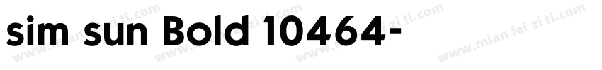 sim sun Bold 10464字体转换